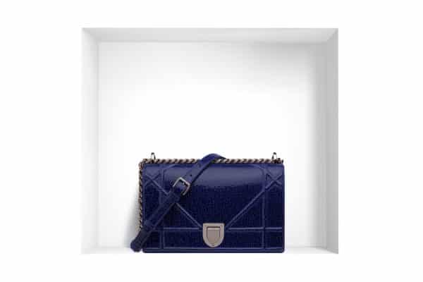 Dior Diorama in pelle cervo cermica blu