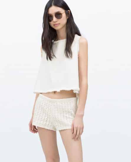 Zara shorts dettagli uncinetto 17.99 euro