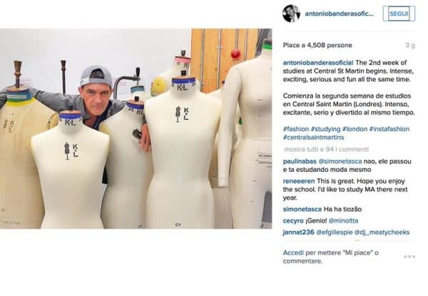 antonio banderas a scuola di moda