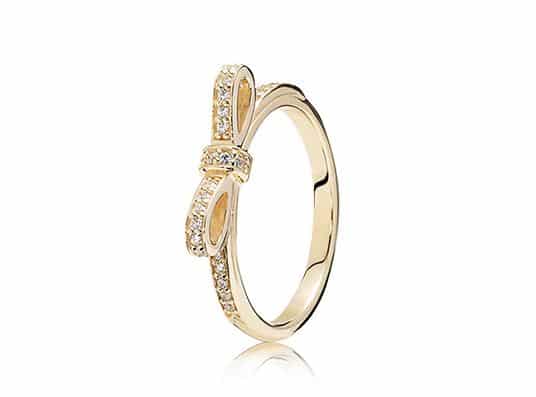 anello pandora con fiocco e perla anello pandora con fiocco e perla