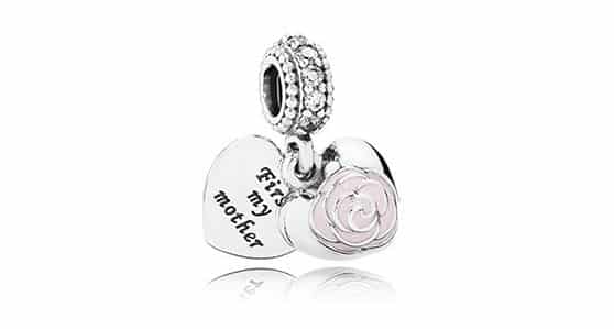 Charm pendente Rosa di Mamma PANDORA
