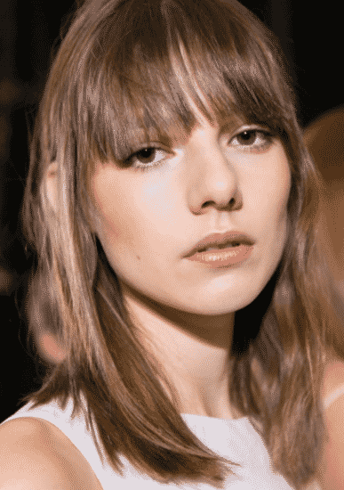 moda capelli primavera estate 2016 Genny frangia castano