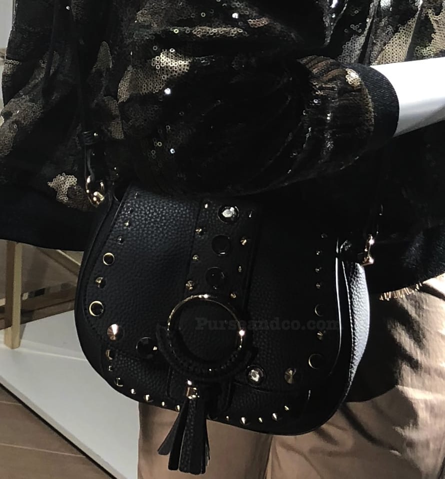 Borse scarpe Liu Jo primavera estate 2018 prezzi FOTO - Borsa con borchie nera