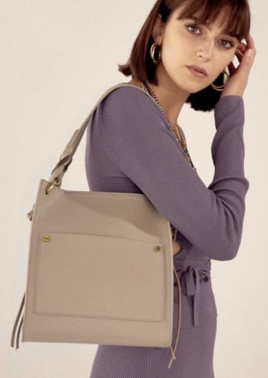 Nalì borsa a spalla colore beige collezione autunno
