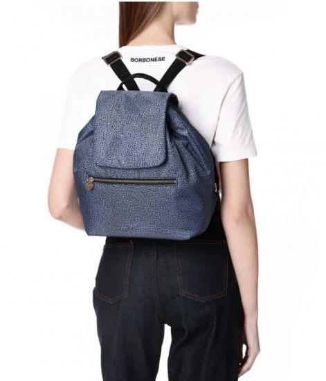 Zainetto Borbonese Medium di nylon riciclato colore blu