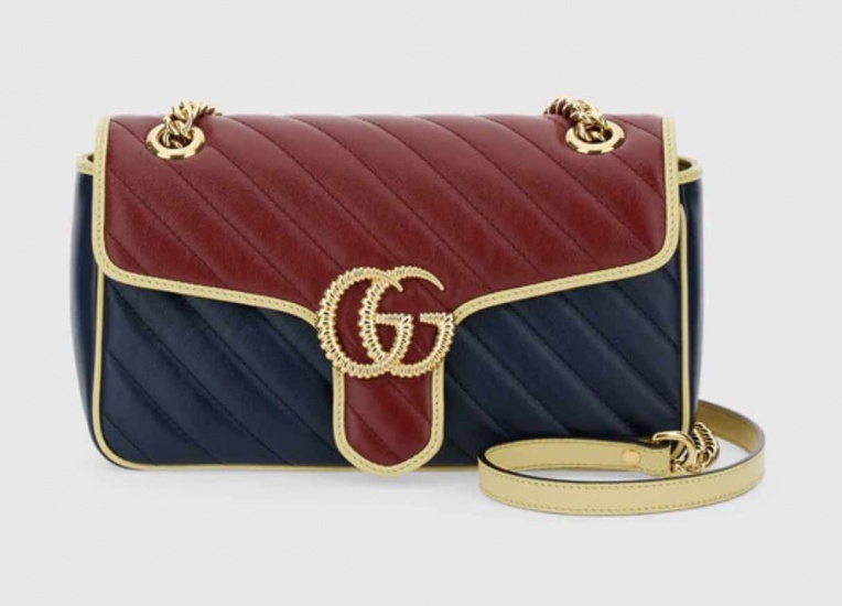Linea Gucci Beloved borsa Marmont blue e rossa