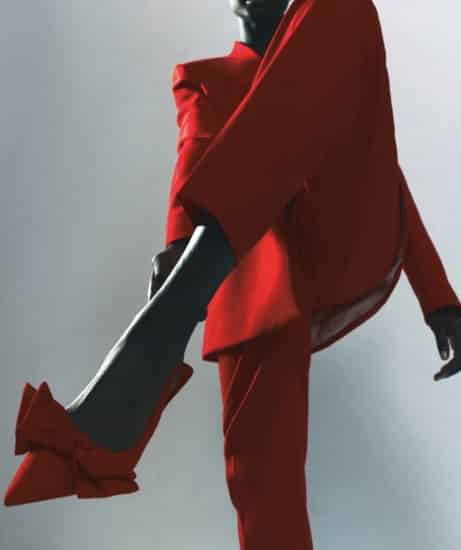 Slingback con fiocco rosse di Zara