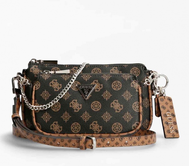 Guess tracolla logo con charm