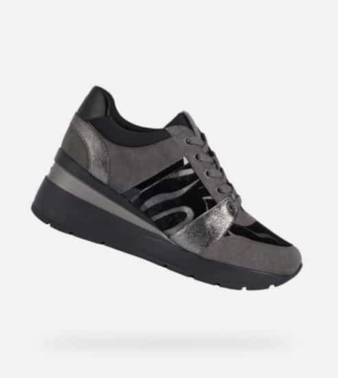 sneakers donna geox per autunno inverno 2021 2022 di colore grigio