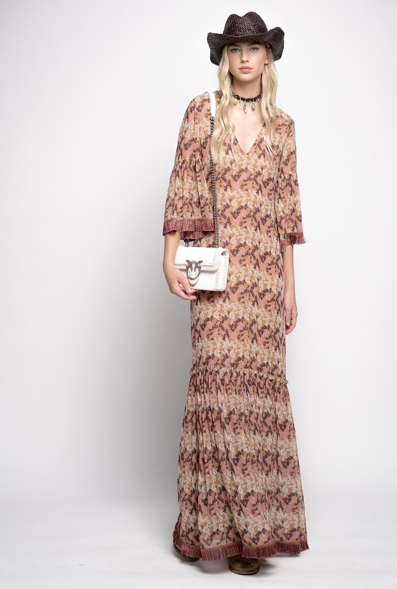 abito stile casual saldi con linee pinko