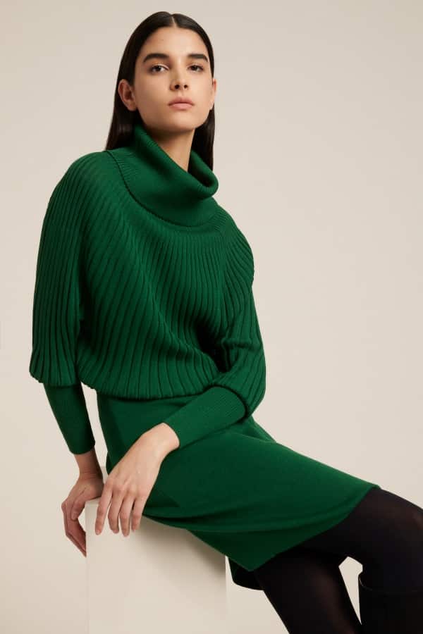 abito in maglia di Luisa Spagnoli verde 2021 2022