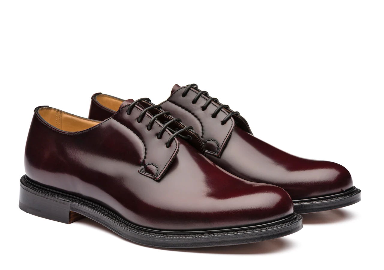 scarpe classiche eleganti marrone scuro in pelle di vitello spazzolato