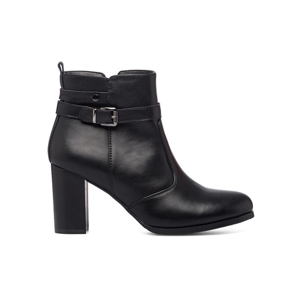 stivaletto nero in pelle