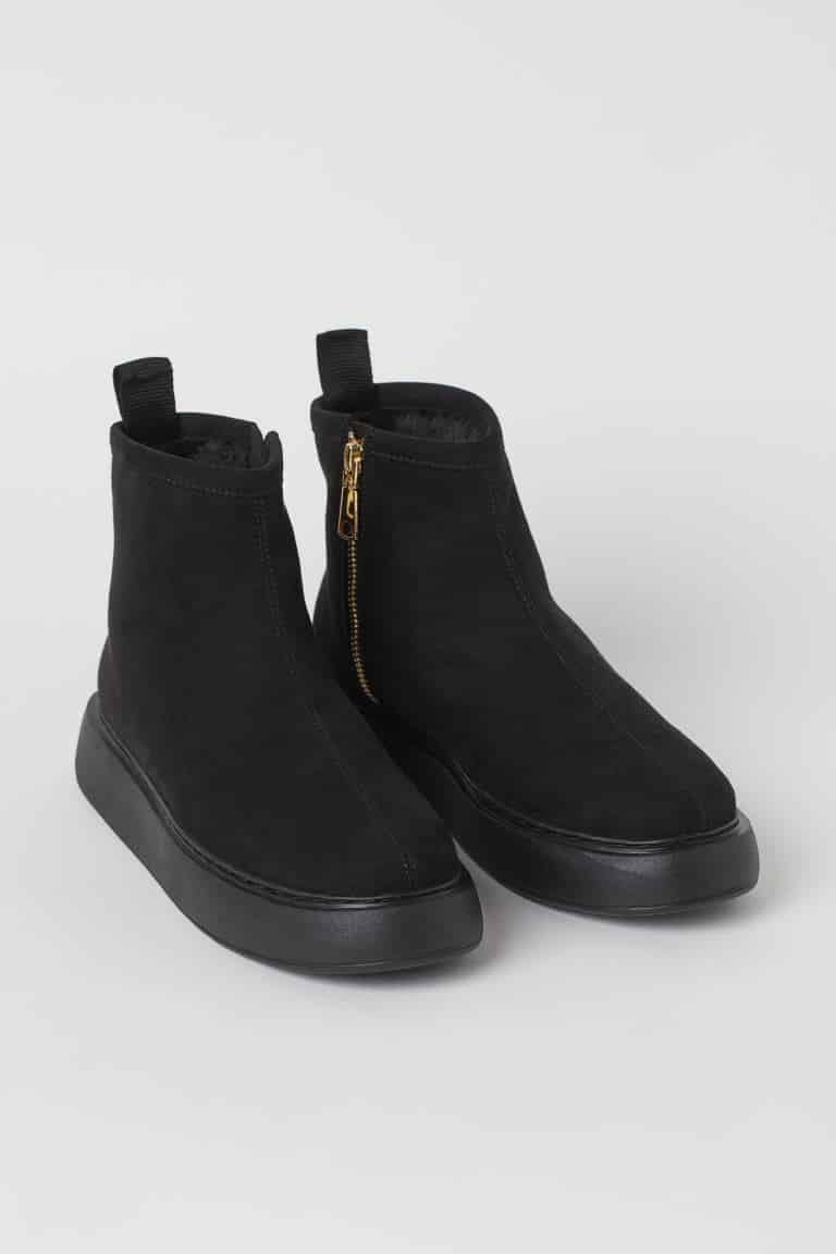 stivaletti con fodera calda scarp H&M 2021 2022 autunno inverno
