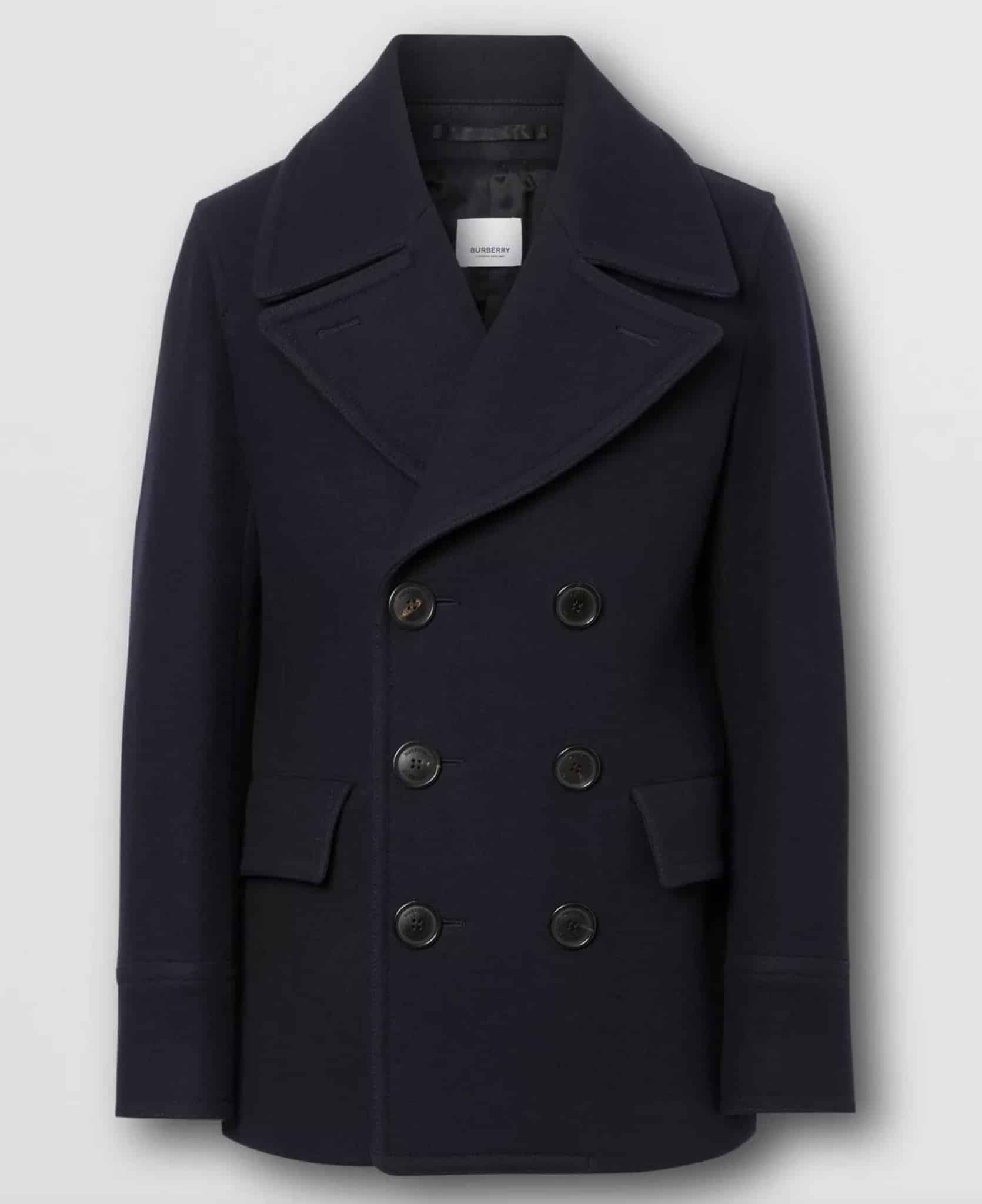 Pea coat blu navy della Burberry per autunno inverno 2022