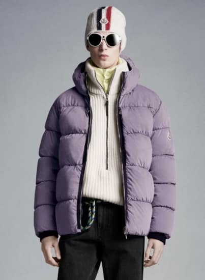 piumino viola MonCler