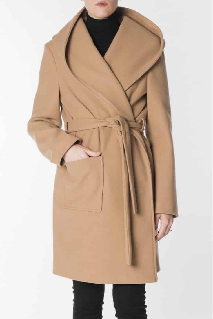cappotto ampio color cammello