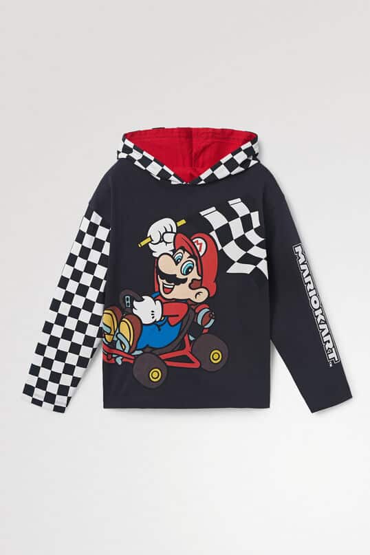 maglia da ragazzo con cappuccio