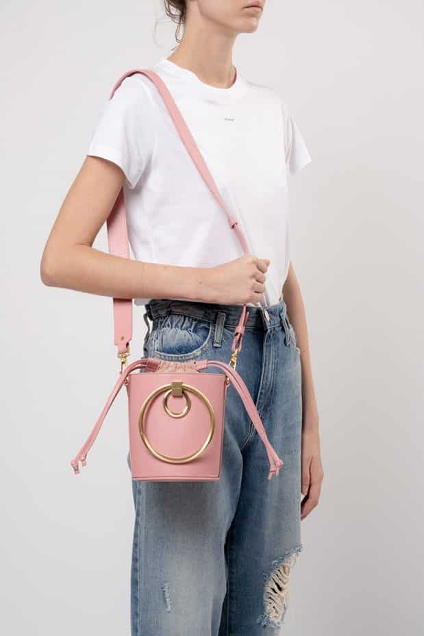 Piccolo secchiello Pinko per autunno inverno colore rosa