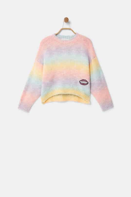 maglia con colorazione arcobaleno per abbigliamento bambini