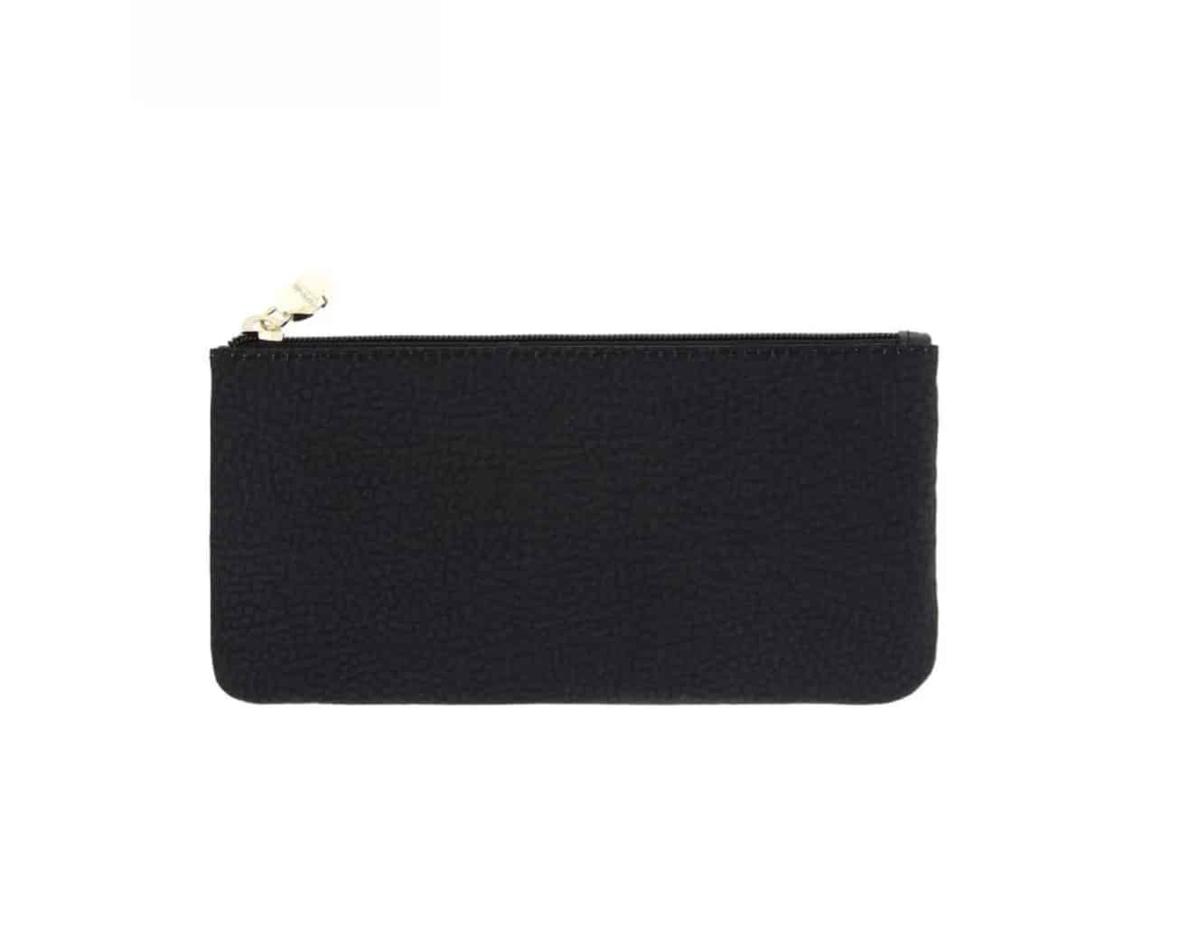 borsa a bustina nera con zip