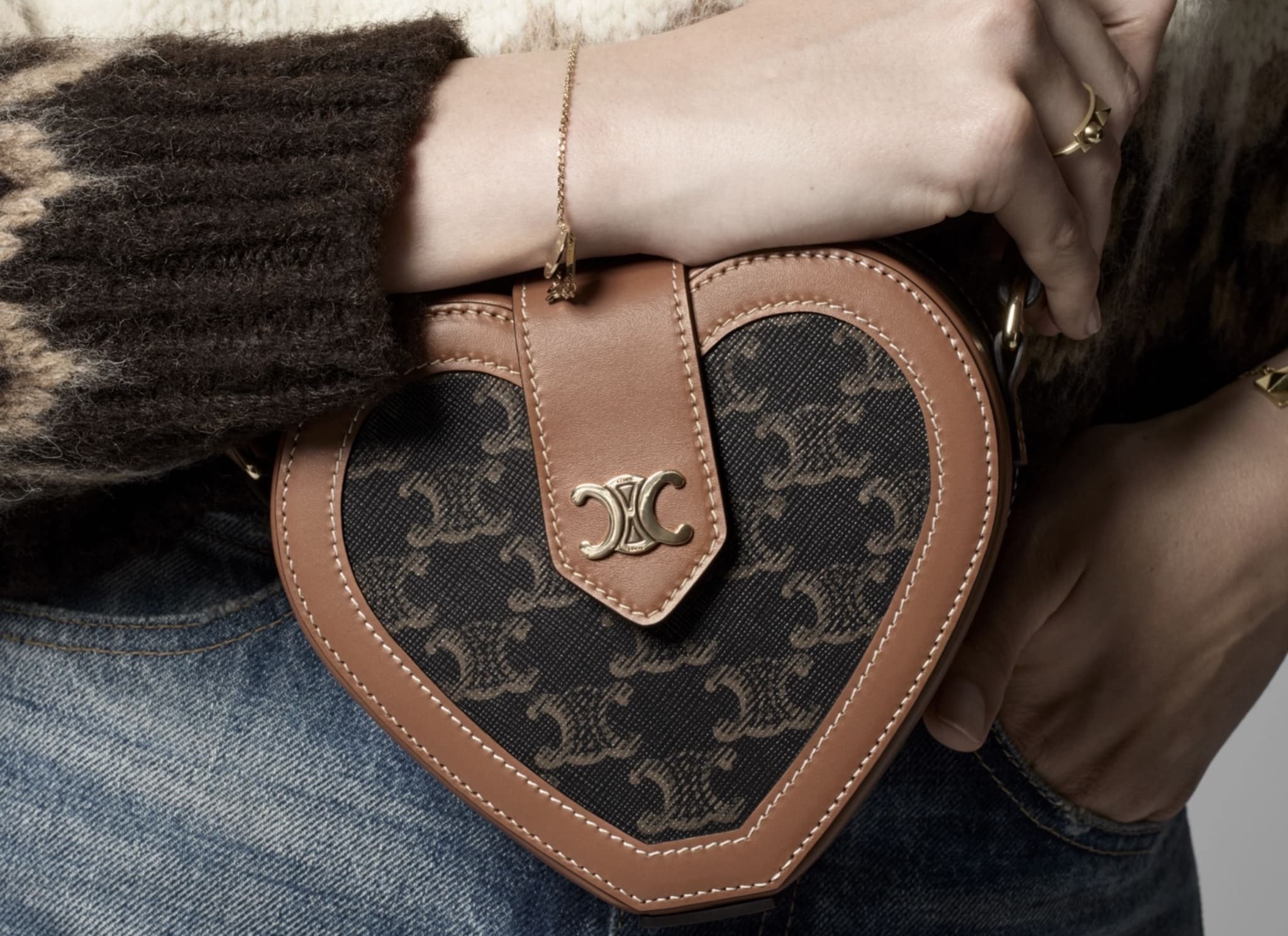 borsa a forma di cuore celine autunno inverno 2021 2022