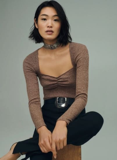 maglia ad effetto increspato di  Mango per autunno inverno