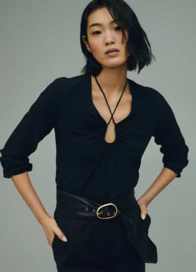 blusa di colore nero mango 2021 2022