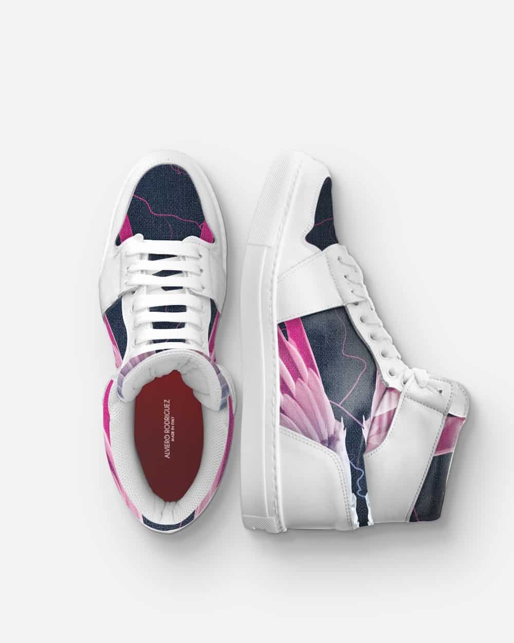Sneakers da donna Alviero Rodriguez 2022 colorate e alte