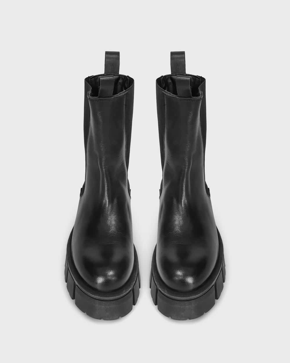 Stivaletti da donna in pelle nera