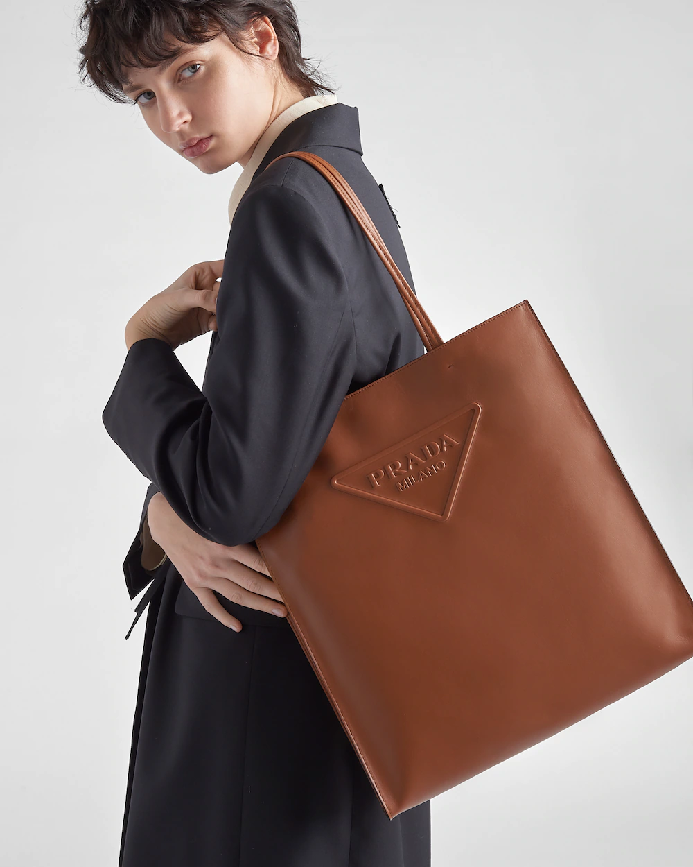 shopper in colore cognac 