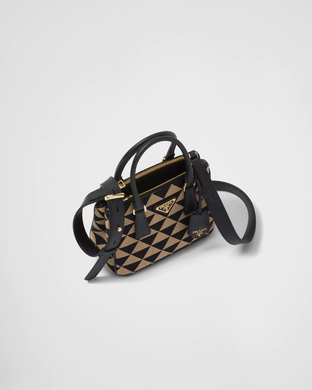 borsa in tessuto jacquard ricamato