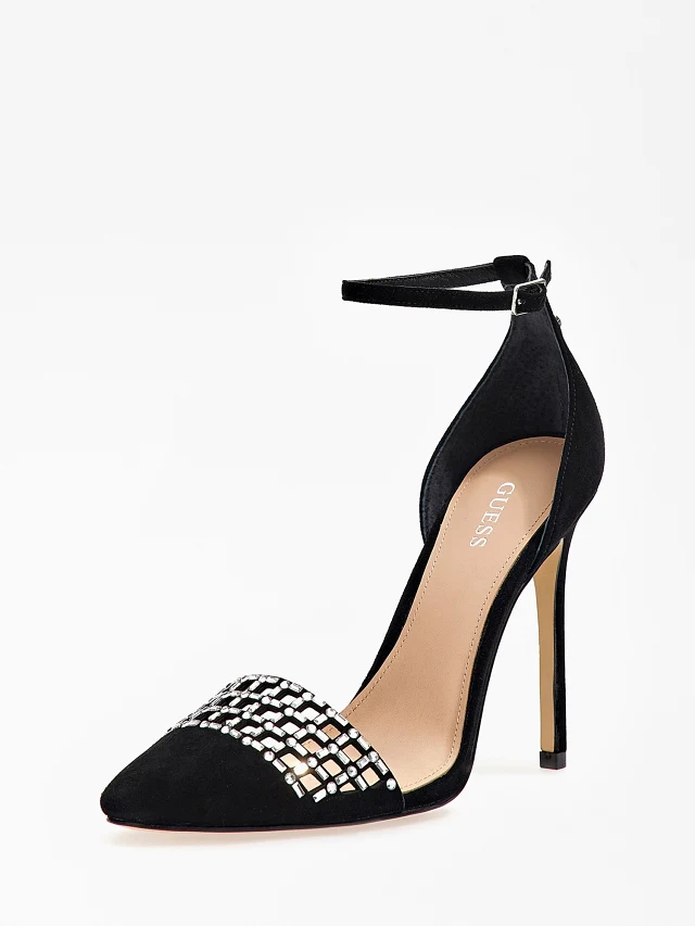 Guess scarpe autunno inverno 2022 2023 décolleté nera con slingback elegante