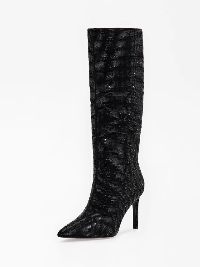 Stivale alto modello Dayton in scamosciato Guess scarpe inverno 2022 2023