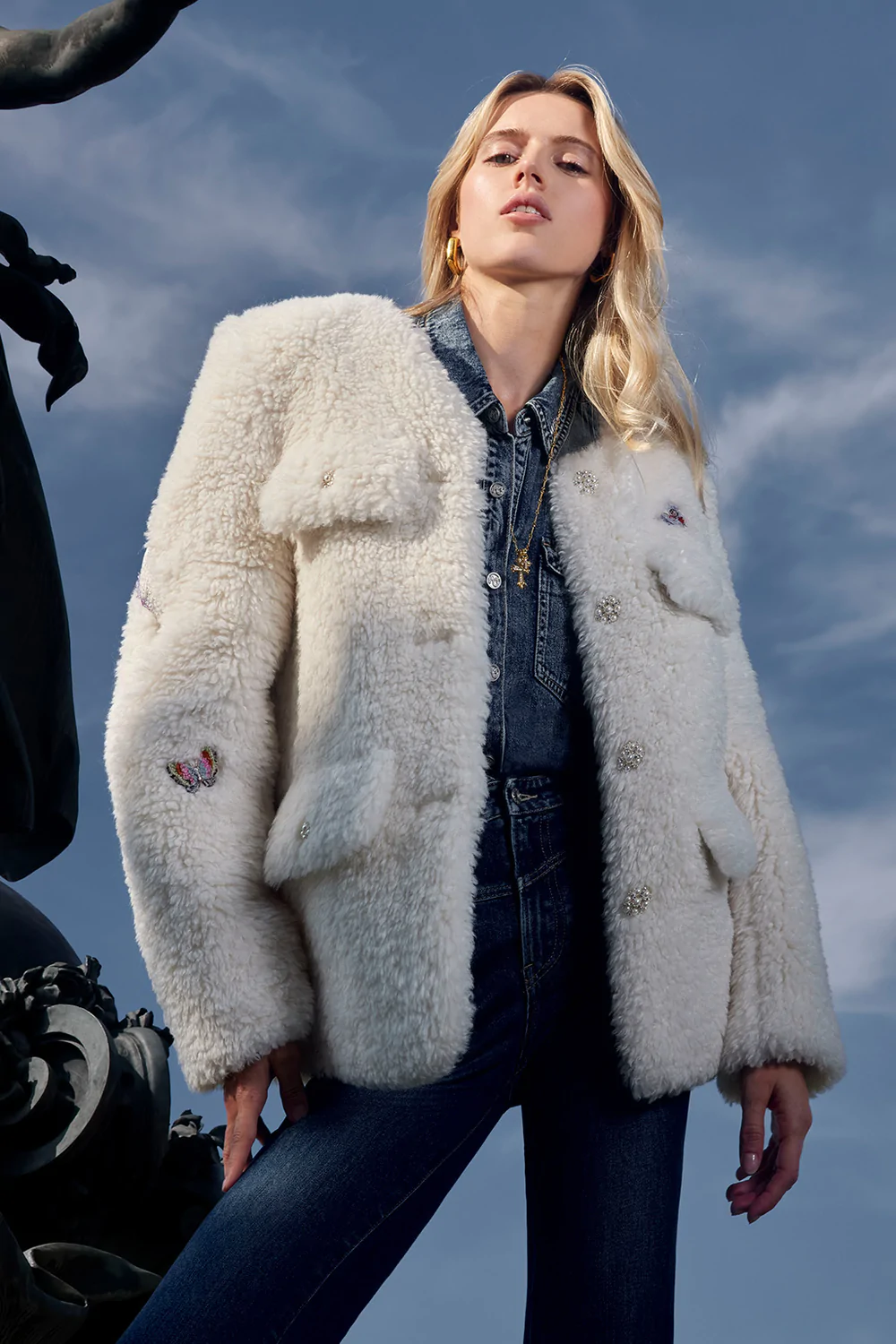 Caldissimo giaccone in tessuto sherpa Miss Sixty autunno inverno 2022