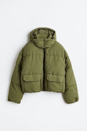 piumino colore verde autunno inverno 2022 2023 HM