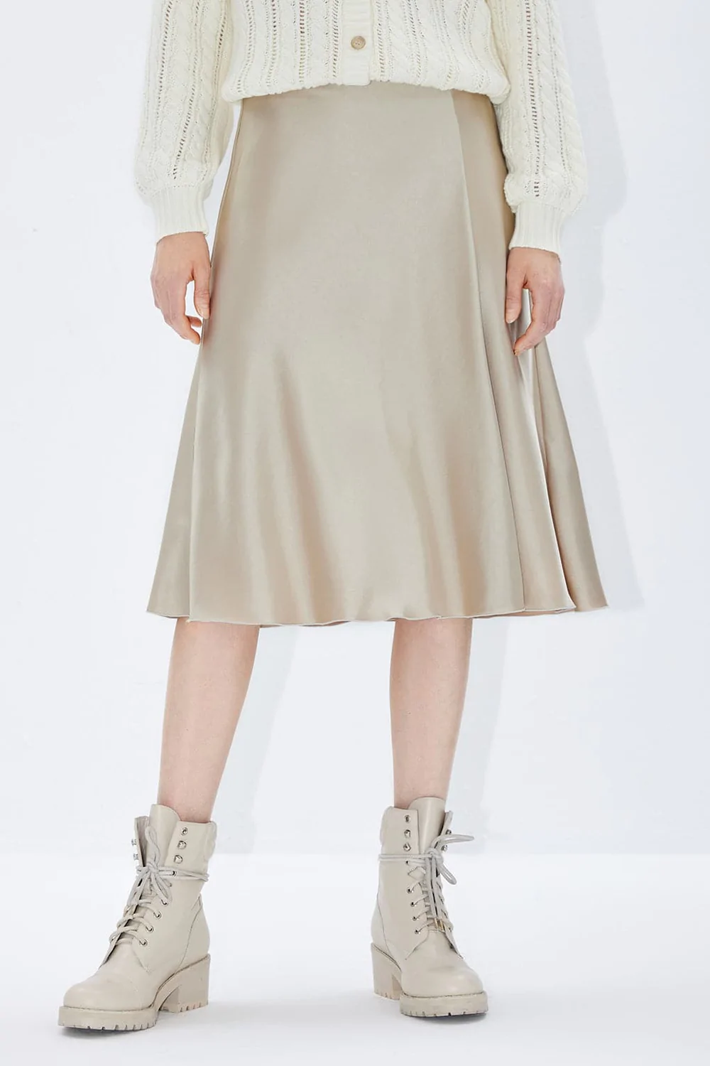 Gonna modello midi in raso Miss Sixty autunno inverno 2022 2023