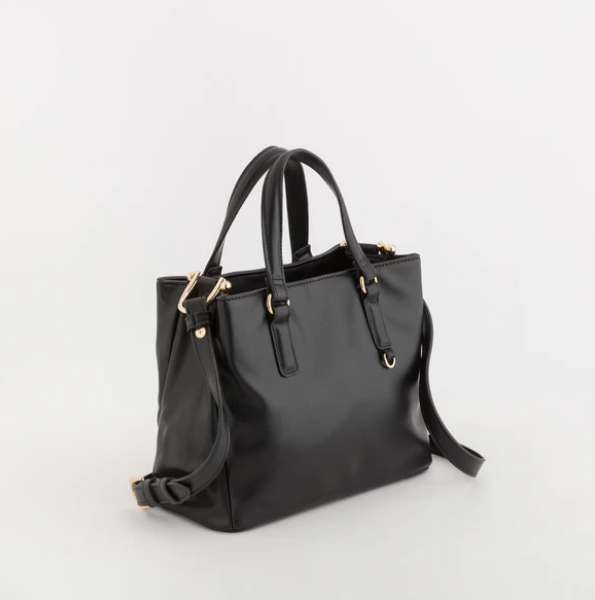 Borsa da lavoro donna Carpisa nera strutturata con tracolla regolabile