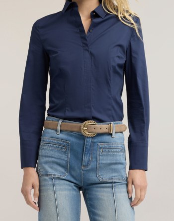 Camicia blu e cintura Motivi autunno inverno 2026 2027